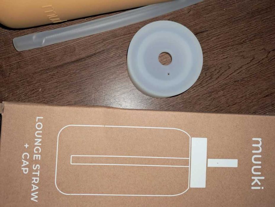 NOWA butelka motywacyjna na wodę muuki i słomka i nasadka