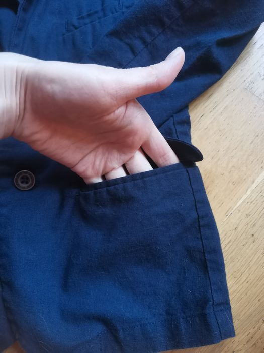 Hampton republic granatowa marynarka len i bawełna