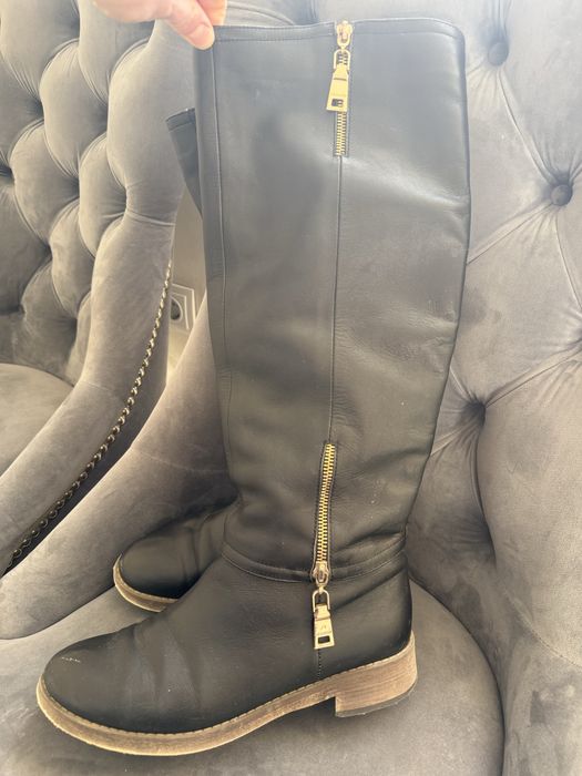Шкіряні демісезонні жіночі чоботи 40р