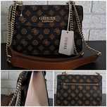 Guess torebka model Evelune kolor mocha logo multi cena Zalando 548 zł