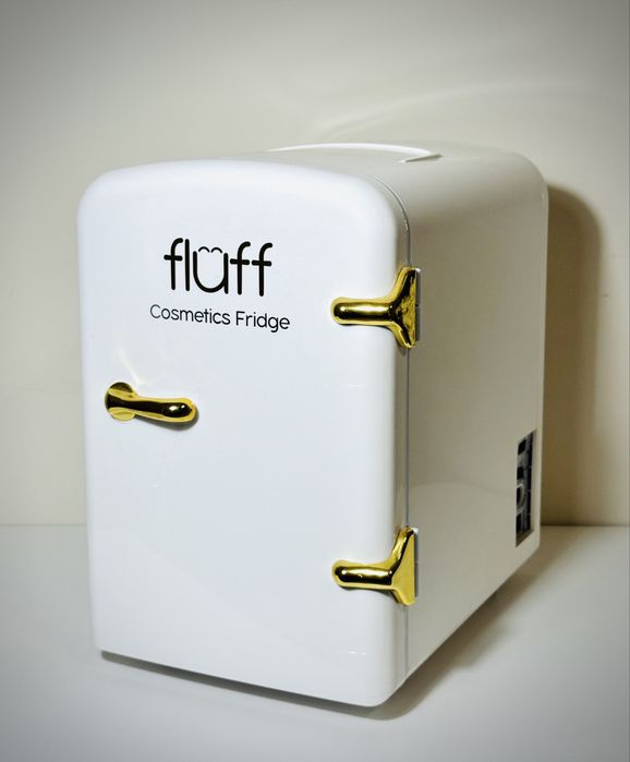 Lodówka kosmetyczna Fluff biały złoty