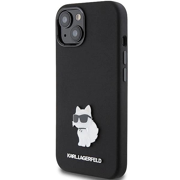 Etui Karl Lagerfeld Silicone Choupette Metal Pin na iPhone 15 Plus / 1