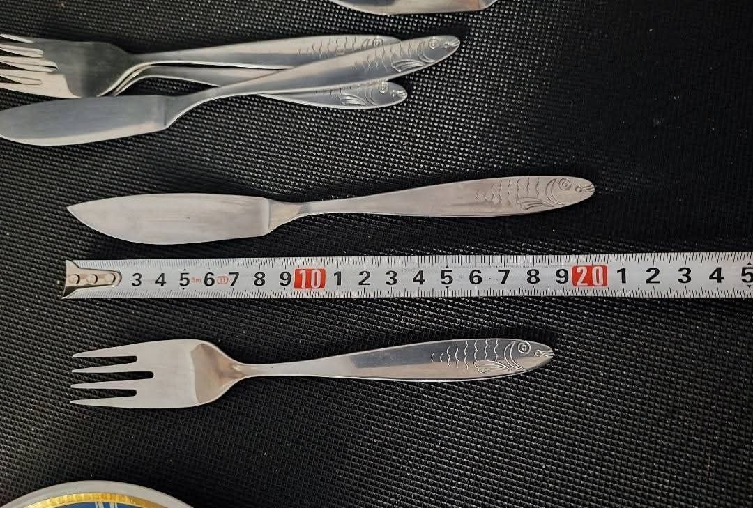 Porcelana vintage + sztuczce Zestaw do ryby Talerze Bulionówka