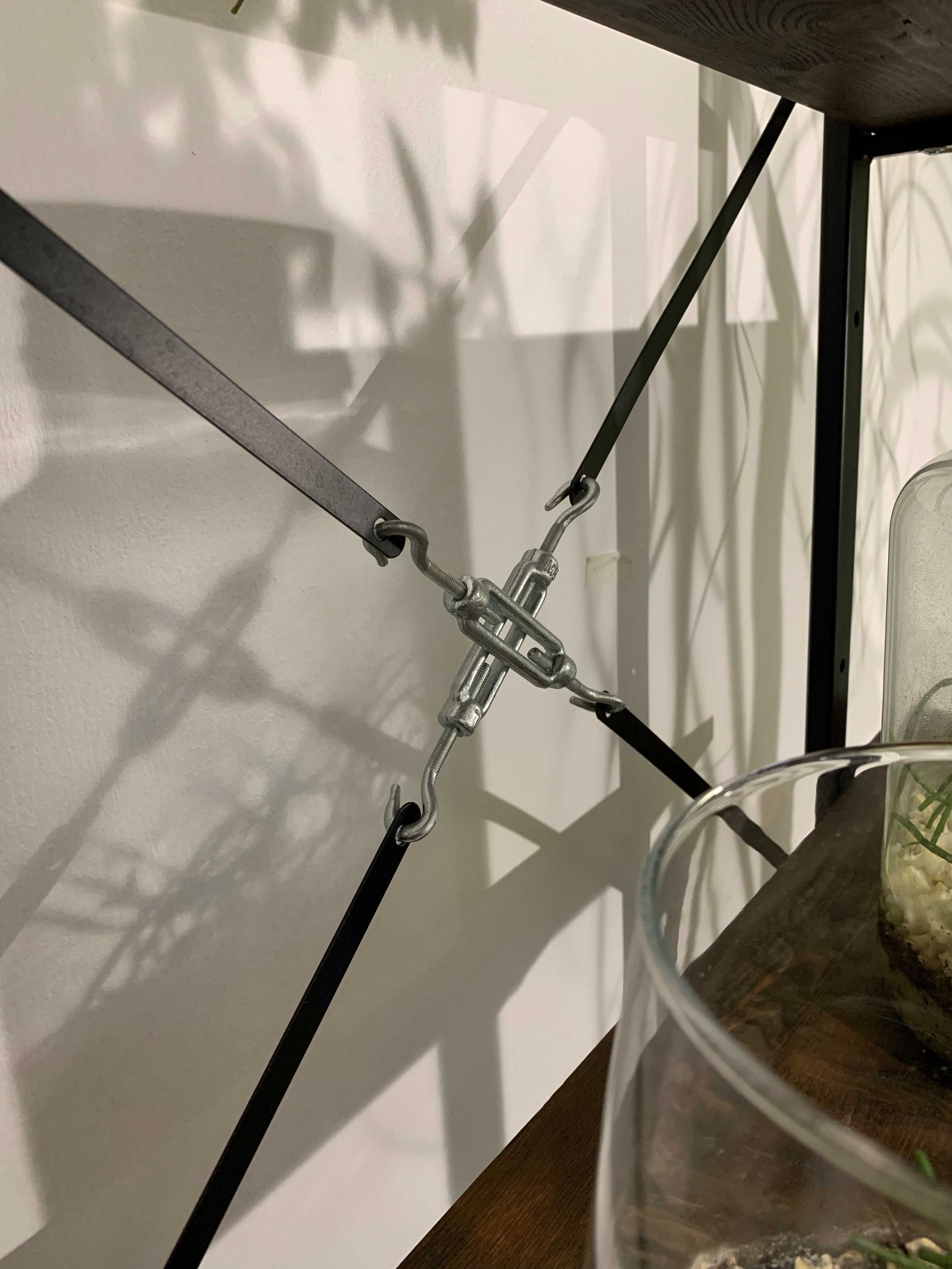 Regał industrialny metal drewno vidaXL