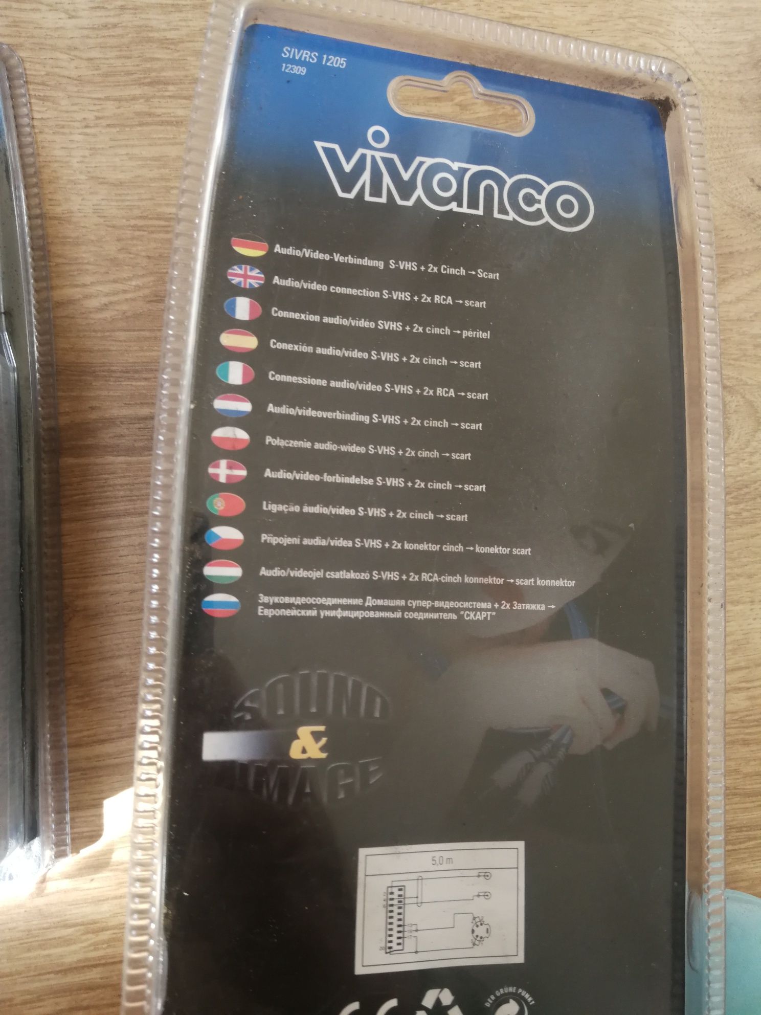 Vivanco Przewód Mini DIN wtyk + 2 x RCA wtyk Scart wtyk,  SIVRs 1205