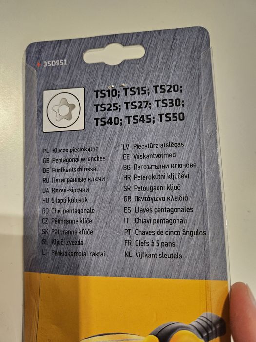 Klucze pięciokątne Topex 9 szt