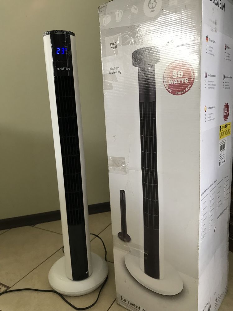 Баштовий колонний вентилятор Klarstein(10027939) Tower fan 50W