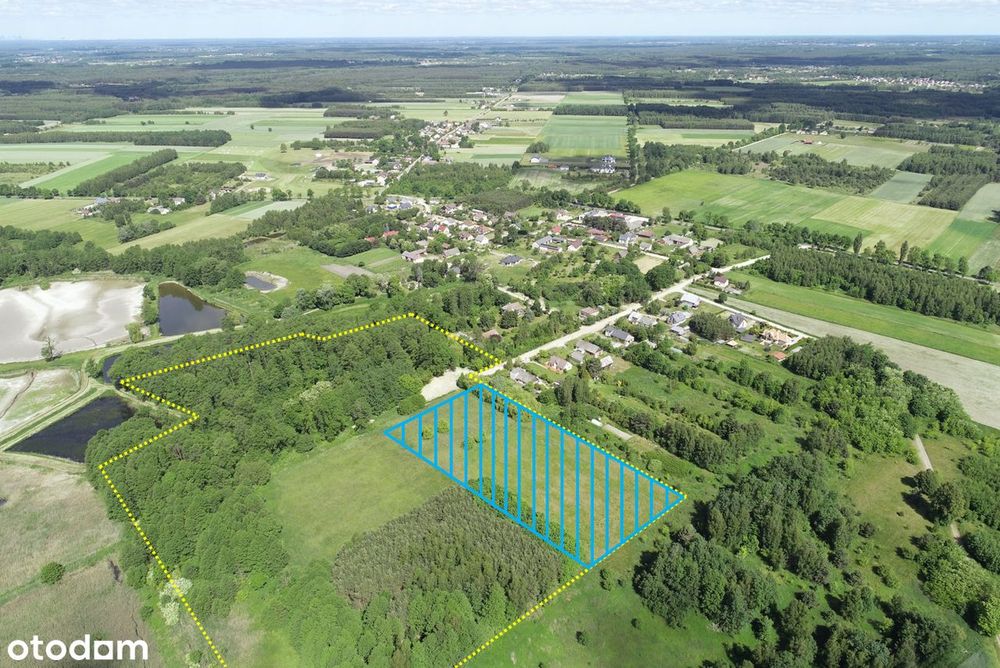 10x działka budowlana 1100m2 + działka rolno-leś. Nowodwór k/ Siennica
