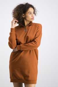 34 XS NOWA NEW YORKER bluza oversize długa dresowa BRĄZ CAMEL AMISU