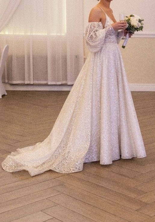 Suknia ślubna brokatowa Anna Sposa XS S