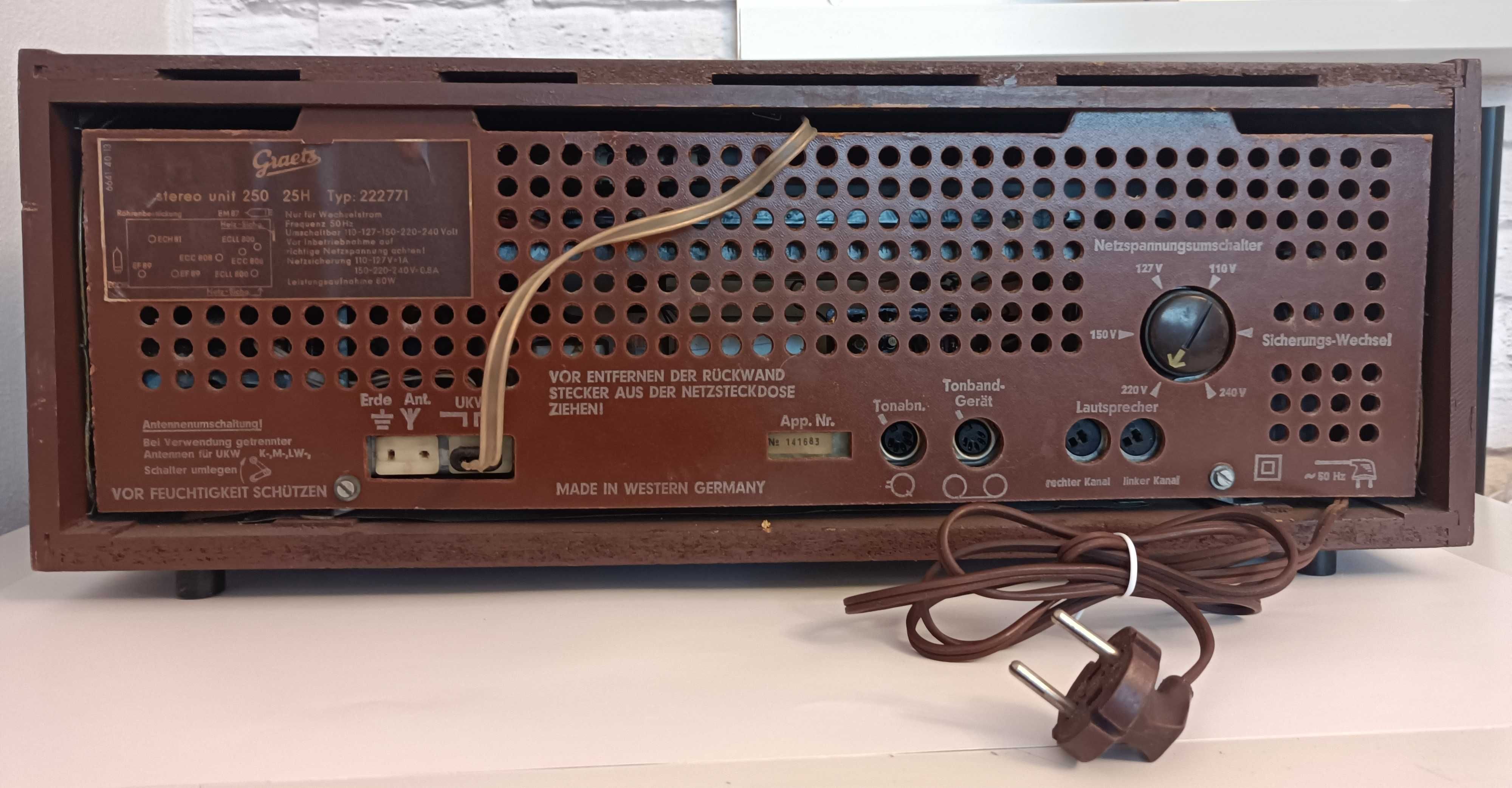 Graetz Stereo Unit 250 25H lampowy radio/wzmacniacz RZADKI model