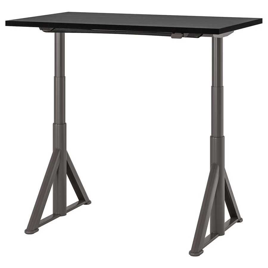 Ikea IDÅSEN Biurko z regulacją wysokości, czarny/ciemnoszary 120x70 cm