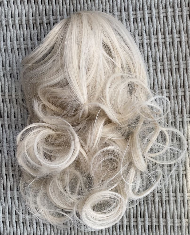 Premium Ultra włosy doczepiane, platynowy blond, 34 cm kucyk ( 623 )