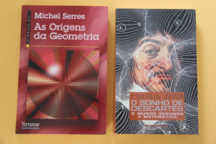 Livros "O sonho de Descartes", "As origens da geometria" e outros