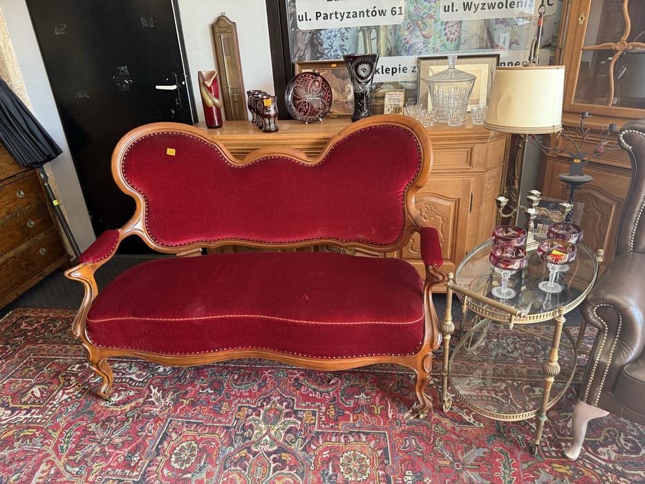 Fotel dwuosobowy w stylu ludwik filip DOWOZ DO DOMU
