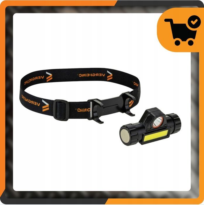 Nowa czarna latarka czołowa z magnesem