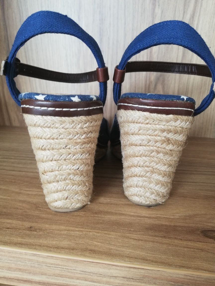 Sandały na koturnie espadryle r. 38