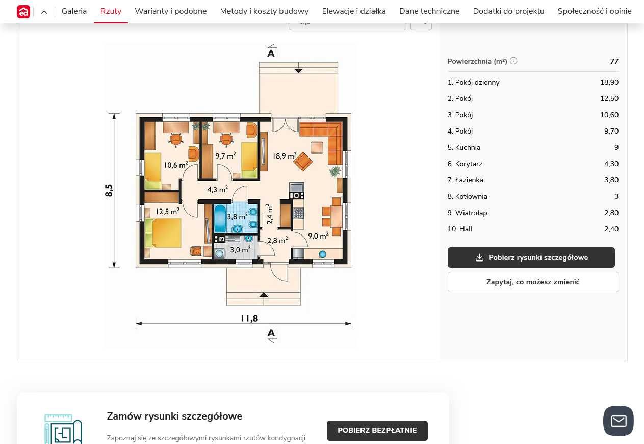 Dom parterowy jednorodzinny