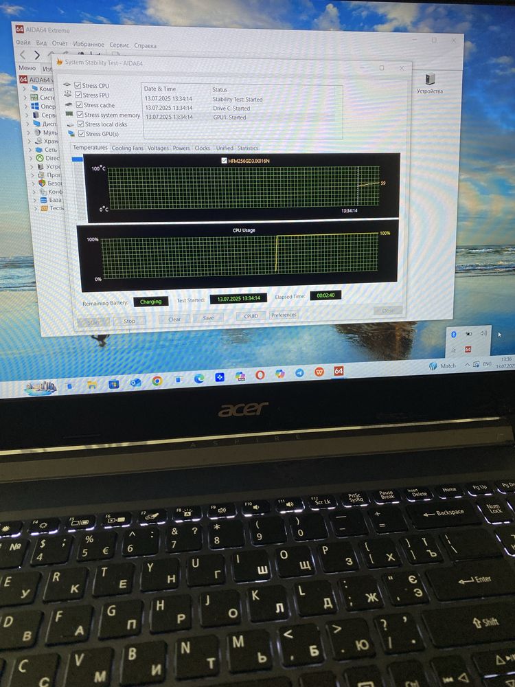 Ігровий Acer Aspire 7 Ryzen 5 5500u/ GTX 1650/ IPS/ 12/ 256 Gb
