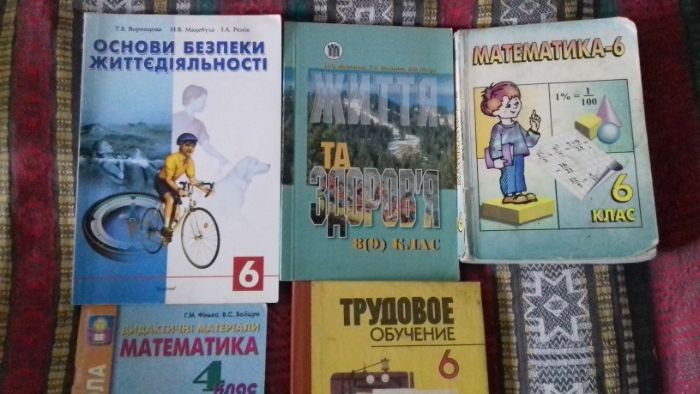 Учебники: математика, ОБЖ, трудовое обучение