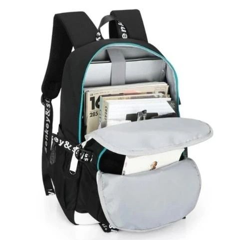 Водонепроникний рюкзак Music з USB, що світиться в темряві, чорний