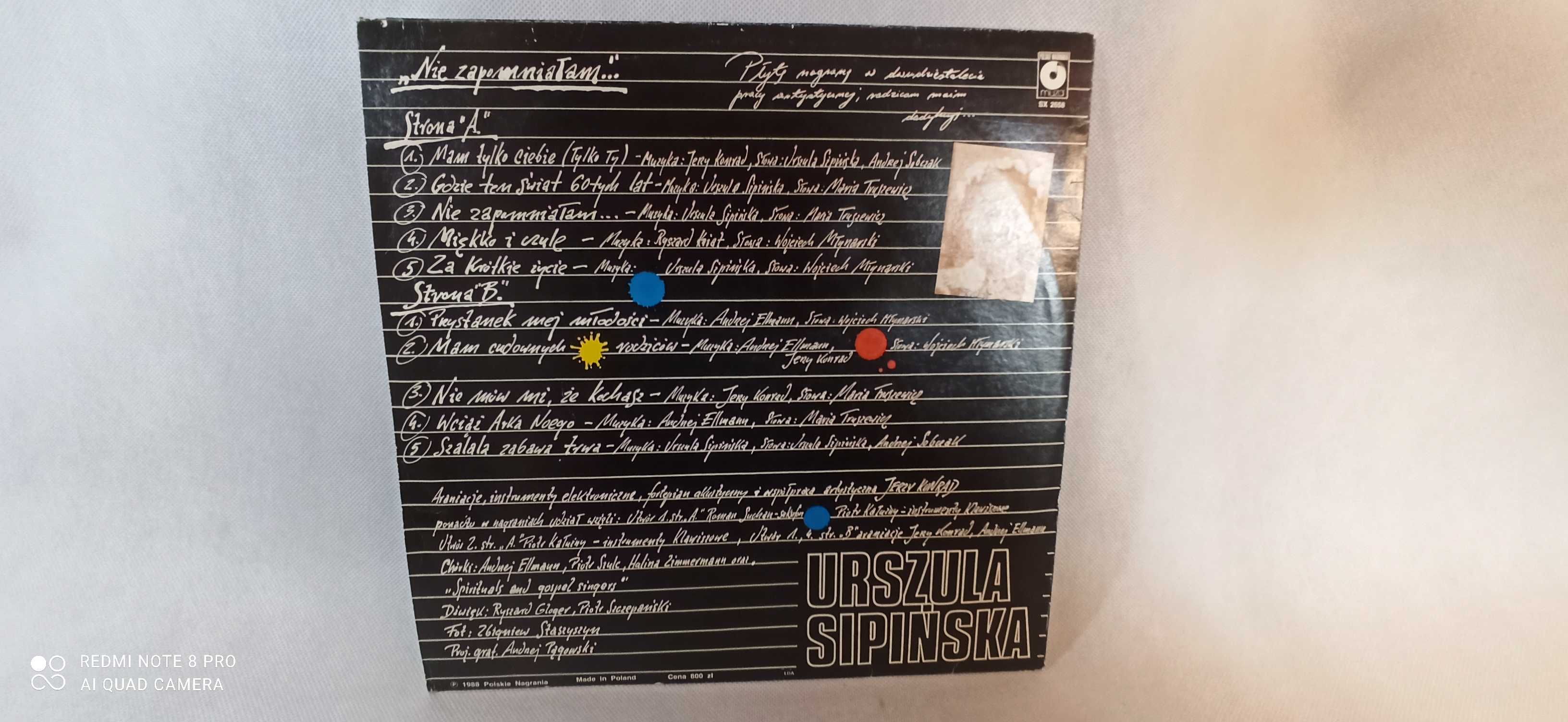 płyta winylowa Urszula Sipinska Nie zapomniałam