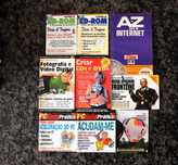 9 revistas antigas de informática, jogo, dicas, truques, foto, vídeo