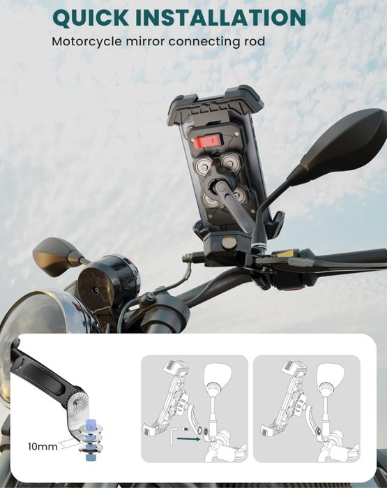 Grefay Motocyklowy uchwyt na telefon