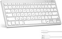 Emetok EM002 mini klawiatura bluetooth PC iPad Macbook TV box srebrna