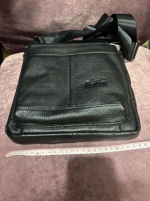 Кожаная мужская барсетка