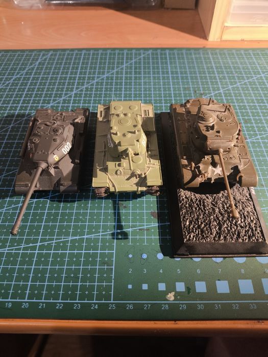 Zestaw modele ciężkich czołgów w skali 1/72