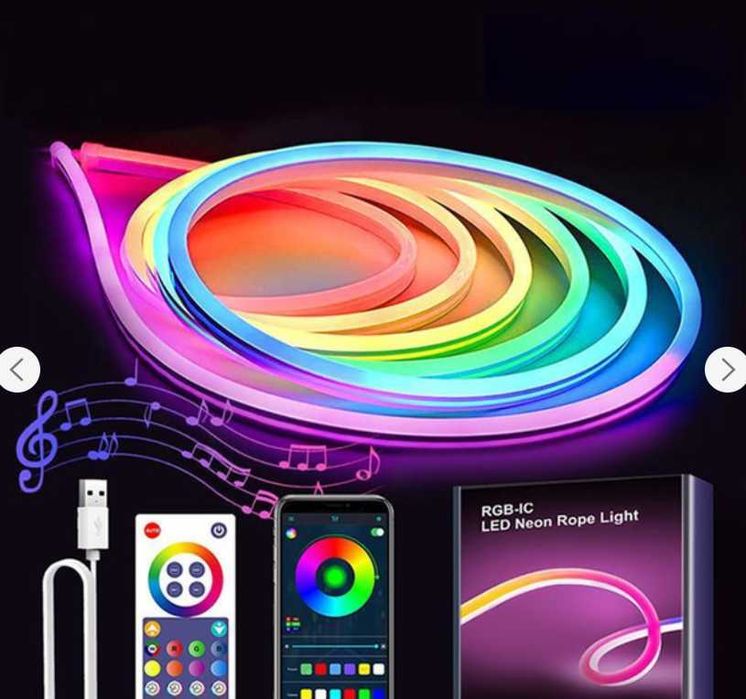 Умная гибкая LED Neon RGB неоновая лента шланг 10 метров от USB