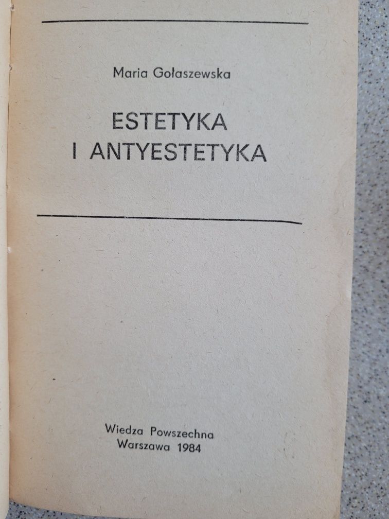 Maria Gołaszewska Estetyka i antyestetyka 1984 WP