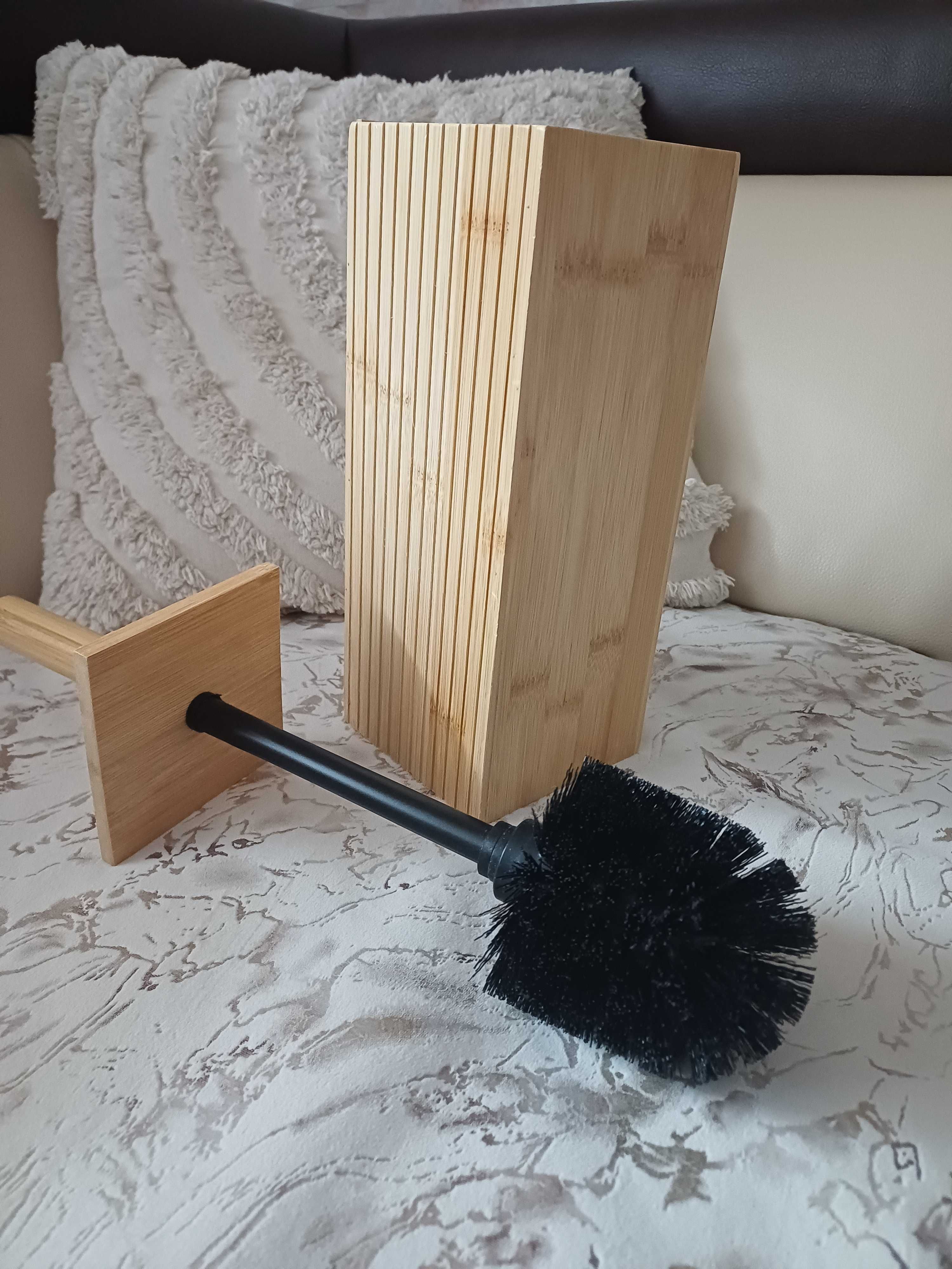 Stylowa szczotka do toalety WC bambus Smukee