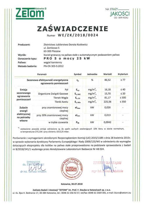 KOTŁY 25 kW do 250m2 Kocioł z PODAJNIKIEM Piec na EKOGROSZEK