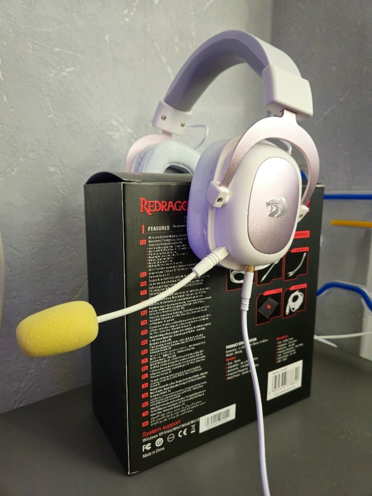 Słuchawki Nauszne REDRAGON Zeus H510W, Białe