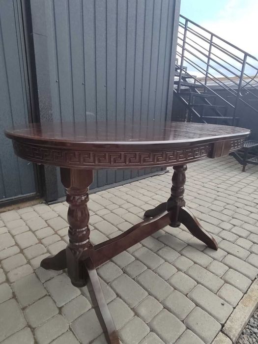 Обідній кухонний розкладний дерев’яний стіл та стільці Кухонный стол