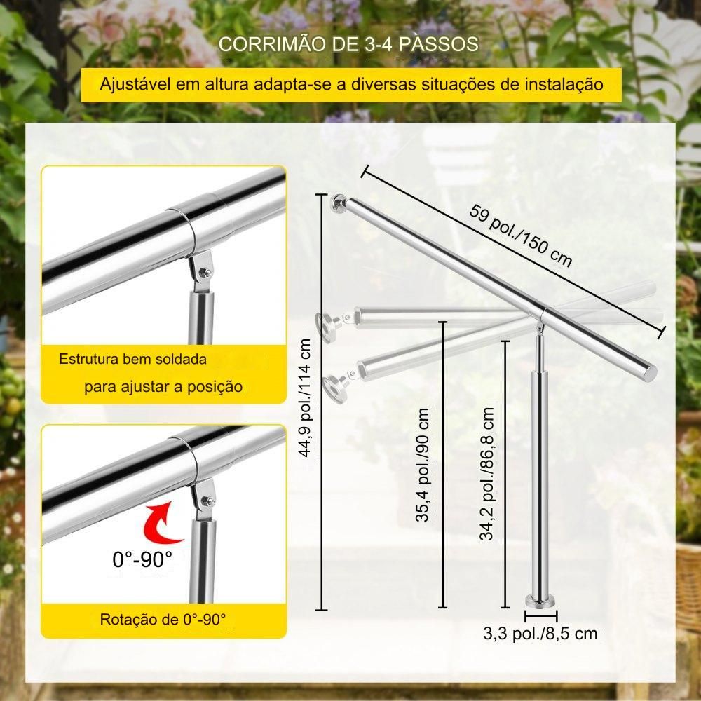 Corrimão de Ferro Forjado  para Escadas Externas