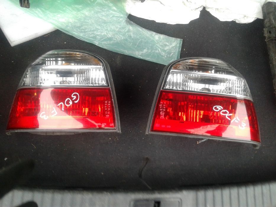 Lampy Tył Tylne VW Golf 3 MK3 3D 5D Lexus Tuning Sport Białe Klosze