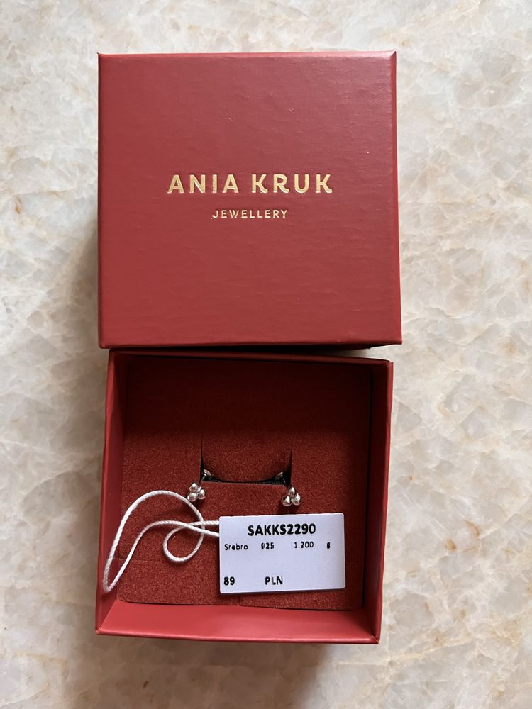 Kolczyki srebrne małe sztyft Ania Kruk