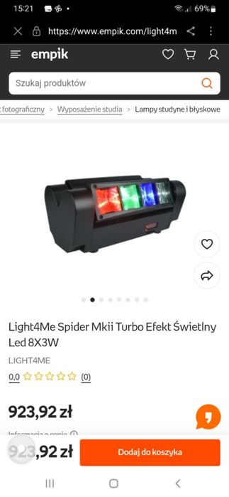 Sprzedam lampa reflektor efekt świetlny