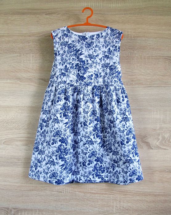 Літня сукня, з квітковим принтом, бавовна, на 5-6 років