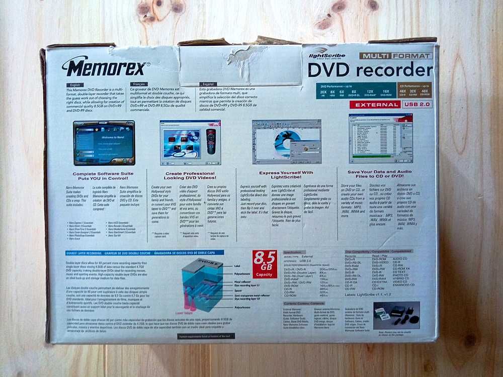 Gravador DVD Externo - Memorex MRX-530LE