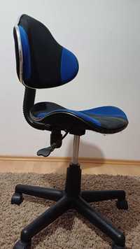 krzesło biurowe z regulacją, niebiesko-czarne