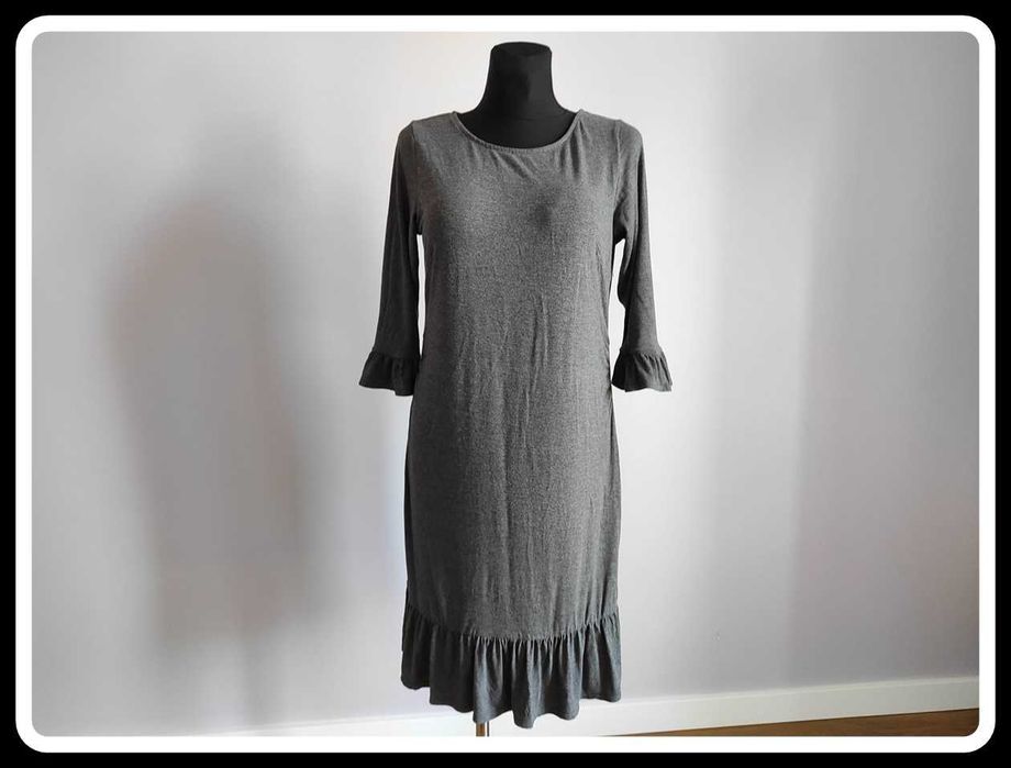 Sukienka ciążowa z wiskozy Esmara kolor szary L/XL