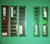 Różne pamięci ram DDR1 512MB, 1GB, 128MB i DDR2 512MB, 512MB - CAŁOŚĆ!