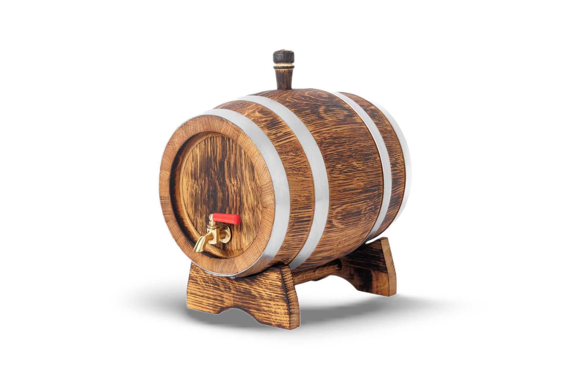 Dębowa beczka 5L na whisky bimber wino nalewki prezent (opalona)