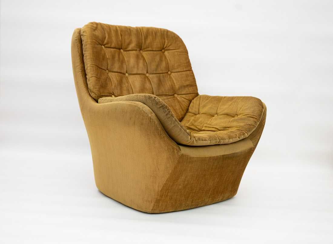 SOFA + 2 fotele + podnóżek SPACE AGE design lata 60