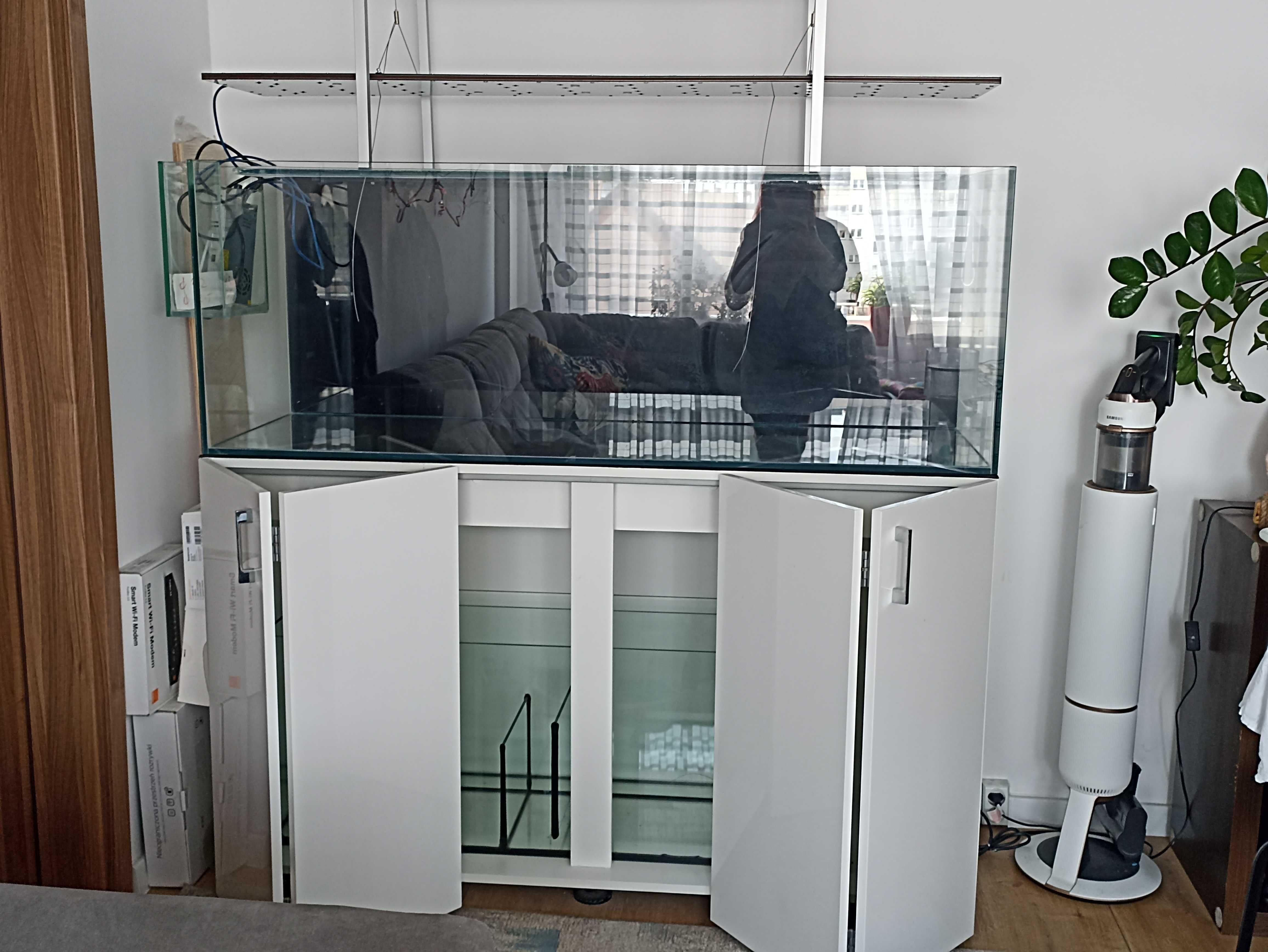 Akwarium morskie - akwarium + szafka + sump - stan bardzo dobry