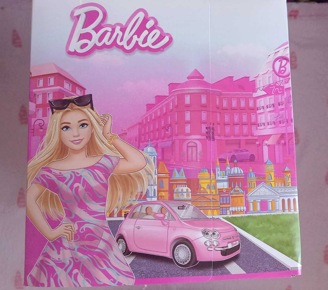 Lalka Barbie z samichodem Fiat 500, nowa w pudełku